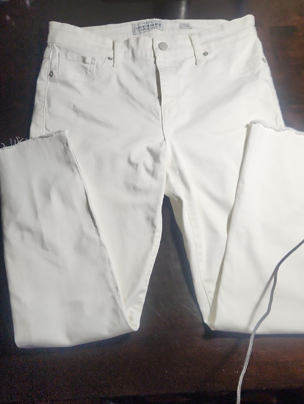 Lucky Brand White Cropped Ankle Jeans